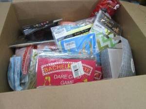 lot 89 image: Box of Assorted Party Supplies...