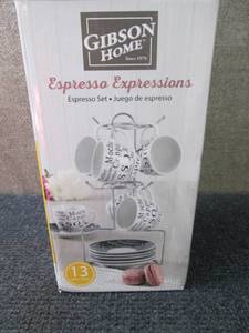 lot 124 image: Gibson 13-Pc. Stoneware Espresso Se...