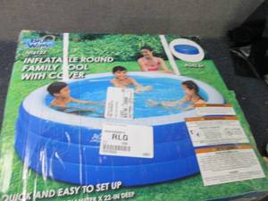 lot 156 image: Blue Wave 76 x 22 Round Inflatab...