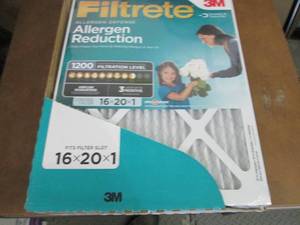 lot 197 image: 4- 3M Filtrete 16x20x1 inch Filters...