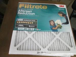 lot 201 image: 5- 3M Filtrete 20x20x1 inch Filters...