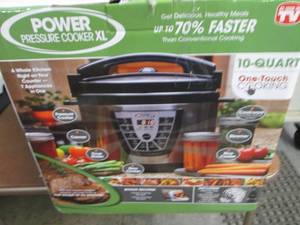 lot 271 image: Power Pressure Cooker XL 10-Qt. ope...