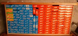 lot 315 image: Drawer Full of Vending Dispenser Pa...