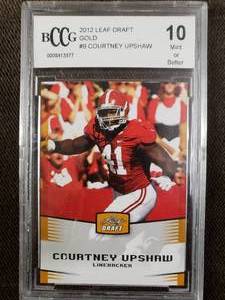 lot 222 image: 2012 NFL Football Leaf Draft Gold #...