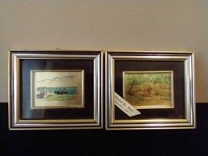 lot 240 image: 2 Small Italian Foil Prints