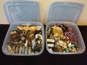 lot 379 image: 2 Containers of JewelryBeads