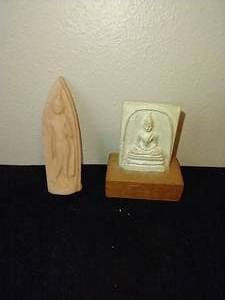 lot 392 image: 2 RockClay Buddhas