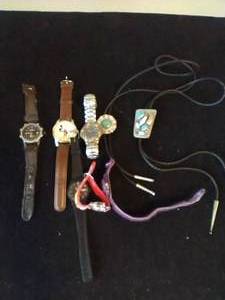 lot 454 image: Watch & Bolo Tie Lot