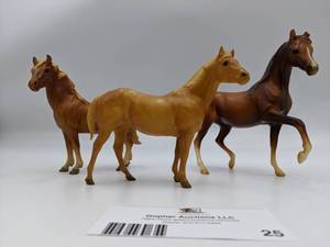 lot 100-BREYER-25 image: Vintage Breyer Arabian Stallion, Arabian Sorrel, Quarter Foal