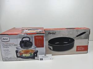 lot 04 image: Parini Set- 12 L Parini Halogen Convection Oven  9.5 Parini Stackable SkilletNEW in Boxes $100 Value