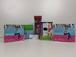 lot 16 image: Something For The LadiesNEW In Boxes-3 Ladies Night Out Survival Kit Home Collections Reed Diffuser Shock Athletic Ultimate Yoga Strap