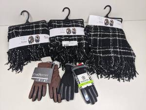 lot 35 image: Womens Smart Touch Gloves and Scarves Collection Brand New With Tags