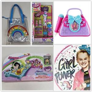 lot 38 image: GRL PWR Gift CollectionNEW In Boxes-Jo Jo Siwa Sing-A-Long Boombox, GRL PWR Purse Powerpuff Girls Storymaker System, Rock Out Pop Nail Fun Makeup Set