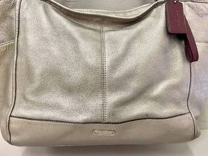 lot 5 image: Coach Pewter Shoulder Bag Purse