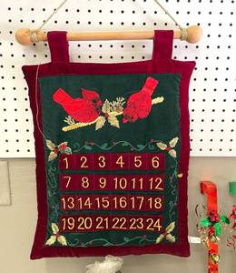 lot 27 image: Lot of Christmas Decor-Advent Calendar, Wreath Door Hangers and MORE