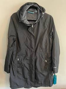 lot 98 image: Free Country Black Anorek Jacket Hooded Womens Water Resistant Size L.