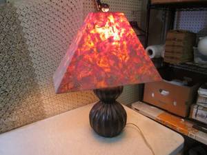 lot 5 image: (BS) Table Lamp with PaintedPainte...