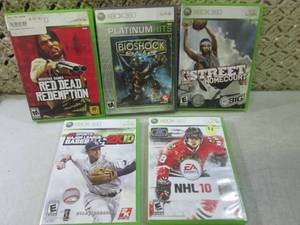 lot 10 image: (EC1) 5 XBox 360 Live Games...