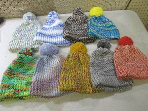 lot 126 image: (CS) Lot of 9 Homemade Tassle Knit ...