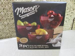 lot 176 image: (CS) Mason 3pc Stainless Steel Mixi...