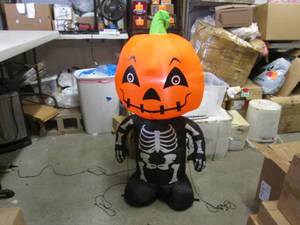 lot 232 image: (RMWS) Inflatable Light Up Pumpkin ...