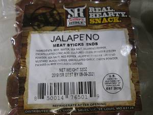 lot 286 image: (C-3) 2 Packs of Jalapeno Meat Stic...