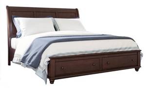 lot 114 image: Abbyson Hayden King Bed, AX0926-0010 - Missing Headboard, Maybe other partshardware.