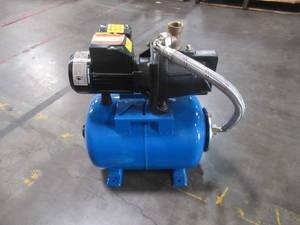lot 211 image: Everbilt 12 HP Shallow Well Jet Pump with 6 Gal. Tank 1, AUTOJ100A2. - Untested.