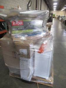 lot 130 image: WHOLESALE MIXED PALLET OF MISCELLANEOUS TOOLS, FURNITURE, HOUSEWARES AND MORE