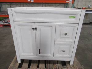lot 220 image: Home Decorators Collection Brinkhill 36 in. Vanity Cabinet Only in Cream, BWSD3621-CR.