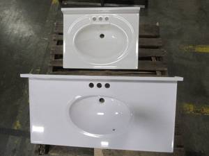 lot 238 image: WHOLESALE MIXED PALLET OF MISCELLANEOUS VANITY TOPS