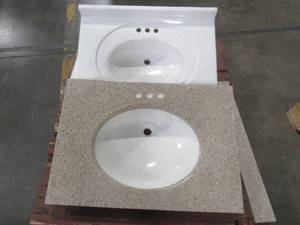 lot 240 image: WHOLESALE MIXED PALLET OF MISCELLANEOUS VANITY TOPS