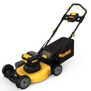 lot 251 image: Dewalt 21.5 in. 20-Volt MAX Lithium-Ion Cordless Battery Walk Behind Push Mower, DCMWP233U2 - Missing Batteries.