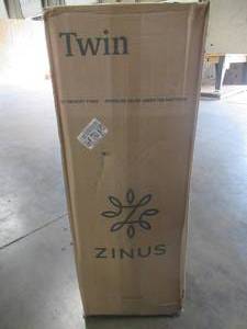 lot 106 image: Zinus 10 Inch Twin Gel-Infused Green Tea Memory Foam Mattress.