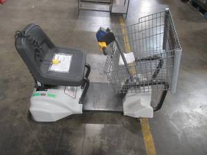 lot 248 image: MART CART ELECTRIC SHOPPING CART, Does not run. For parts or restore.