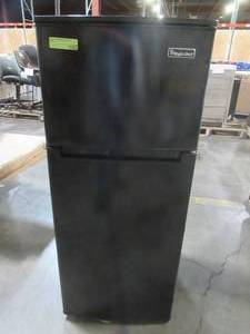 lot 261 image: Magic Chef 4.5 cu. ft. Double Door Mini Fridge in Black, HMDR450BE - Slight Scratch and Dent, Works Well.