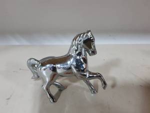 Cast Brass Chrome Plated Horse Bank 4-14 Tall