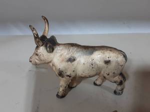 Cast Iron Cow Bank 3-14 Tall