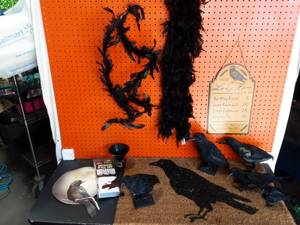 lot 19 image: Collection Of Ravens, Door Mat, Martini Glass, Wall Stickers & Decor