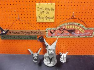 lot 39 image: Gargoyles & Flying Monkey Signs