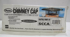 lot 835 image: Master Flow 8 in. x 8 in. Galvanized Steel Adjustable Chimney Cap in Black