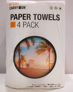 lot 842 image: Miami Carry On Paper Towels - 24 Rolls - 1 Case