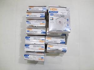 lot 851 image: 12-Pack HDX N95 Foldable Vented Respirator Mask - NIOSH Compliant - 36 Masks