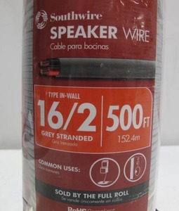 lot 819 image: Southwire Audio Speaker Wire - 500 Feet - 162 Gauge Grey Stranded