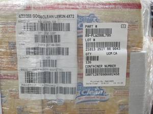 lot 800 image: 1 Pallet Good N Clean Disinfectant Hand Sanitizer Wipes - 126 Boxes - 36,288 Wipes - 288 Wipes Per Box