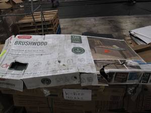 lot 807 image: Pallet of Shed Flooring, Shed Windows, and Outdoor Shed Storage Items