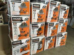 lot 35 image: Lot of Assorted Ridgid Shop Vacs various sizes and conditions See Pictures