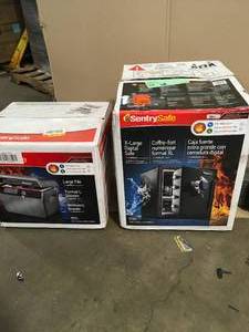 lot 41 image: Lot of Assorted Fireproof Safes Customer Returns See Pictures