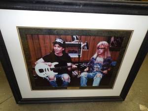 lot 48 image: Waynes World Framed Print from Aladdin Hotel in Las Vegas