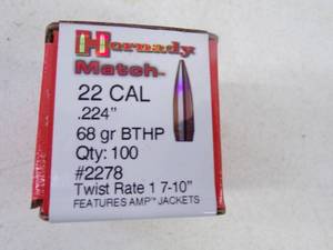lot 143 image: 100      .22 Cal Match Bullets